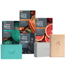 DOVE MEN + CARE Cleansing Soap Bar 4 T?l for at genopbygge huden i brusebadet Blandet formuleret plantebaserede ingredienser 3,51 Oz