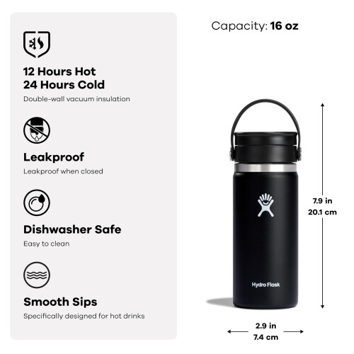 Hydro Flask Hydro Flask 16 Oz Wide Flex Sip Lid Reef 1