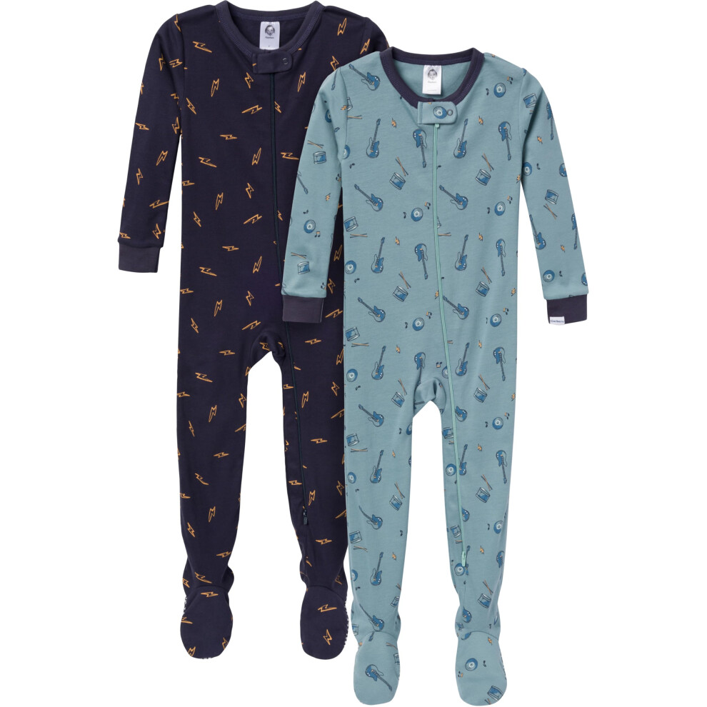 Gerber Toddler Baby-Boys 2-Pack Footed Pajamas  Guitars