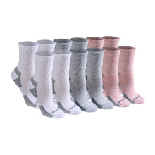 Dickies naisten Advanced Moisture Wicking Mid Crew -sukat saatavana M-L (6 12 Pairs) White Assorted (12 Pairs) Medium