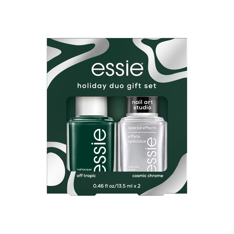 essie nail polish  vegan  holiday 2 piece nail polish gift set  1 kit