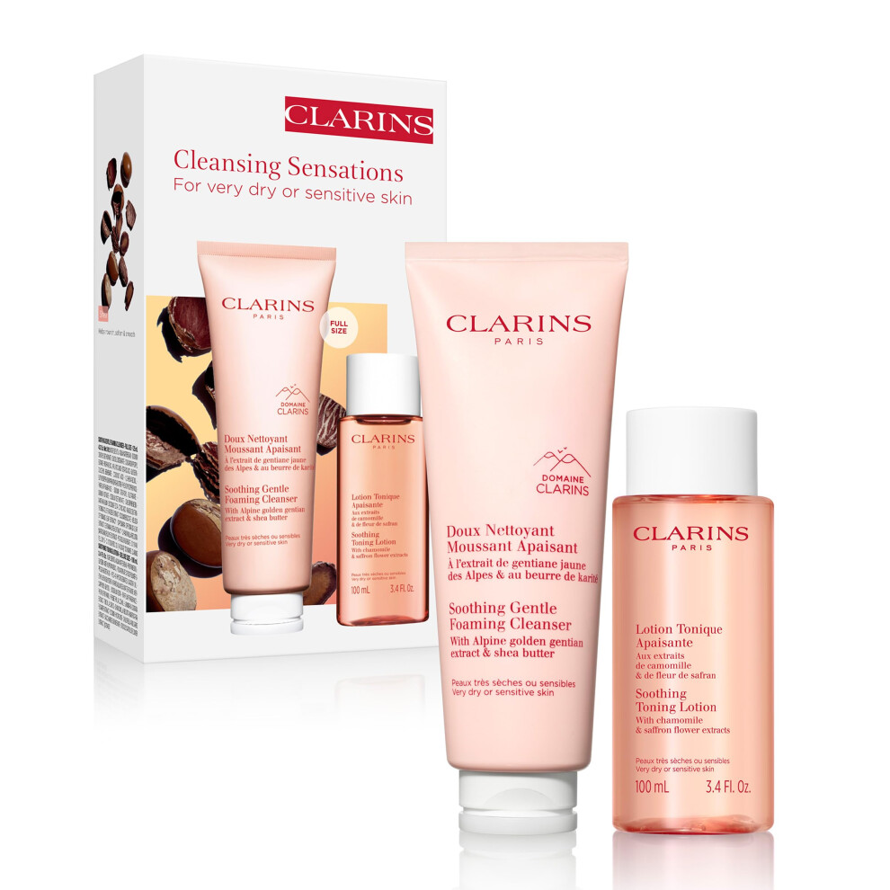 Clarins NEW Soothing Gentle Foaming Face Cleanser | Cleanses  Soothes  and Comforts | Contains Nourishing Shea Butter | Soap-Free| SLS-Free| Very Dry