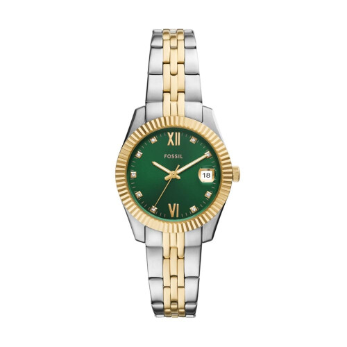 Fossil Fossil Dame Scarlette Three-Hand Date Two-Tone rustfrit st?l ur