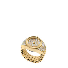 Fossil Montre pour femme avec bague  deux aiguilles en acier inoxydable dor