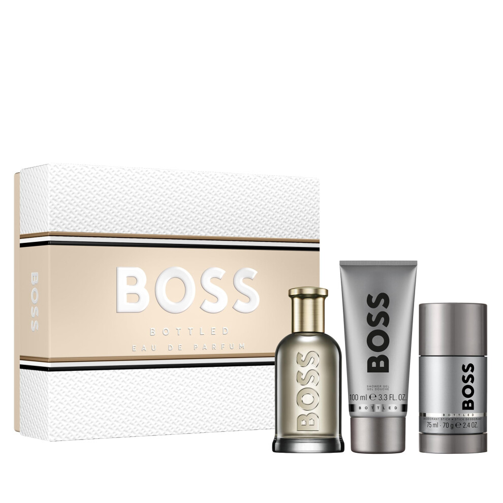 Coffret cadeau 3 pi  ces Eau de Parfum en Bouteille Hugo Boss Homme