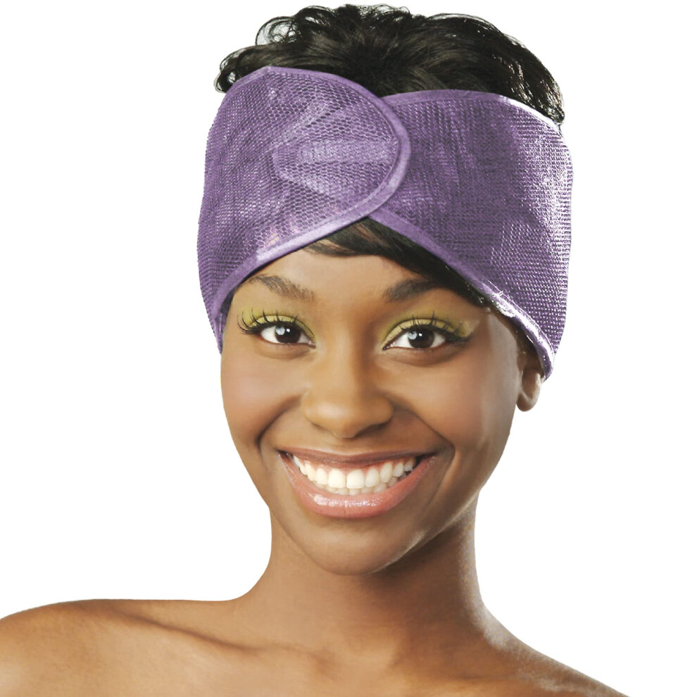 Foulard en soie DONNA Argan Mesh pour femme - Noir (VIOLET)