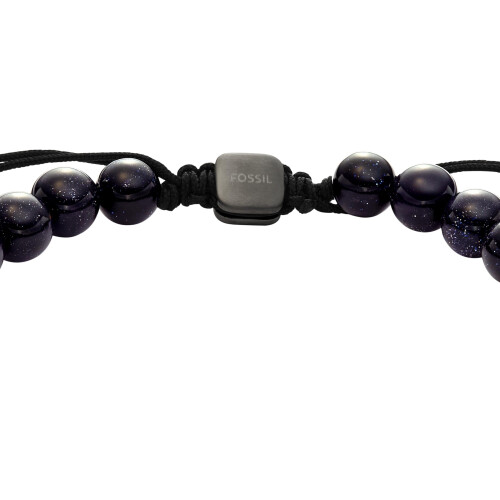 Fossil Fossile Mnner Galaxy Perlen Navy Rekonstruierte Sandstein -Perlenarmband 2