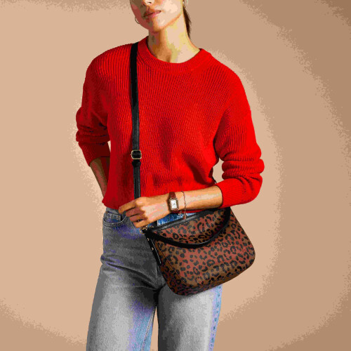 Fossil Fossile Jolie Crossbody Bag Black/Leopard 1
