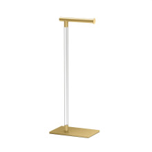 Gatco 1331B modern, tglalap alapon ll szabadon ll WC-papr tart 22,25"""" csiszolt srgarz/akril slyozott talppal
