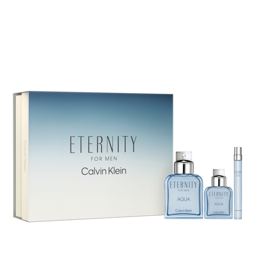 Coffret 3 pi  ces Eau de Toilette Calvin Klein Aqua for Him