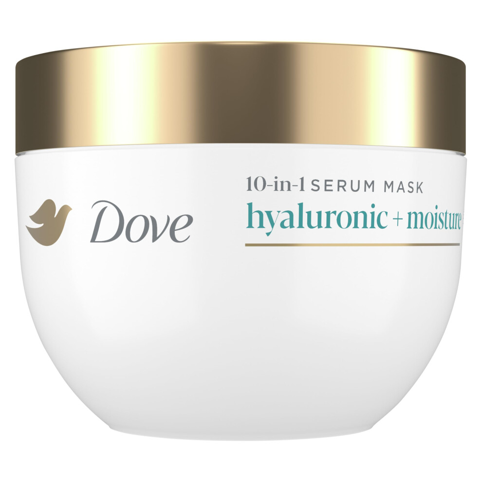 Dove Hair Mask Daily Moisture for Dry Hair with Liquid Bio-Protein Care Technology and Hyaluronic Serum 9.2 Oz