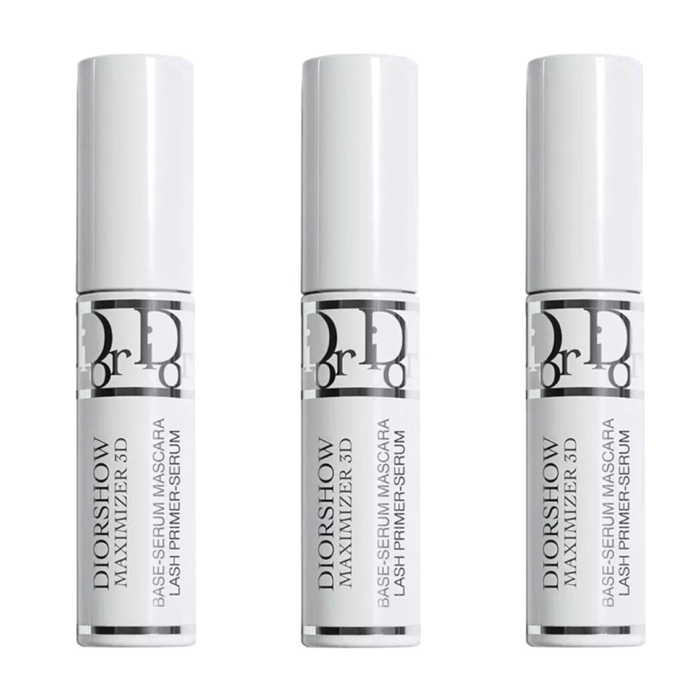 Dior Diorshow Maximizer 3D Triple Volume Plumping Lash Primer Travel Size (White  3 pack)