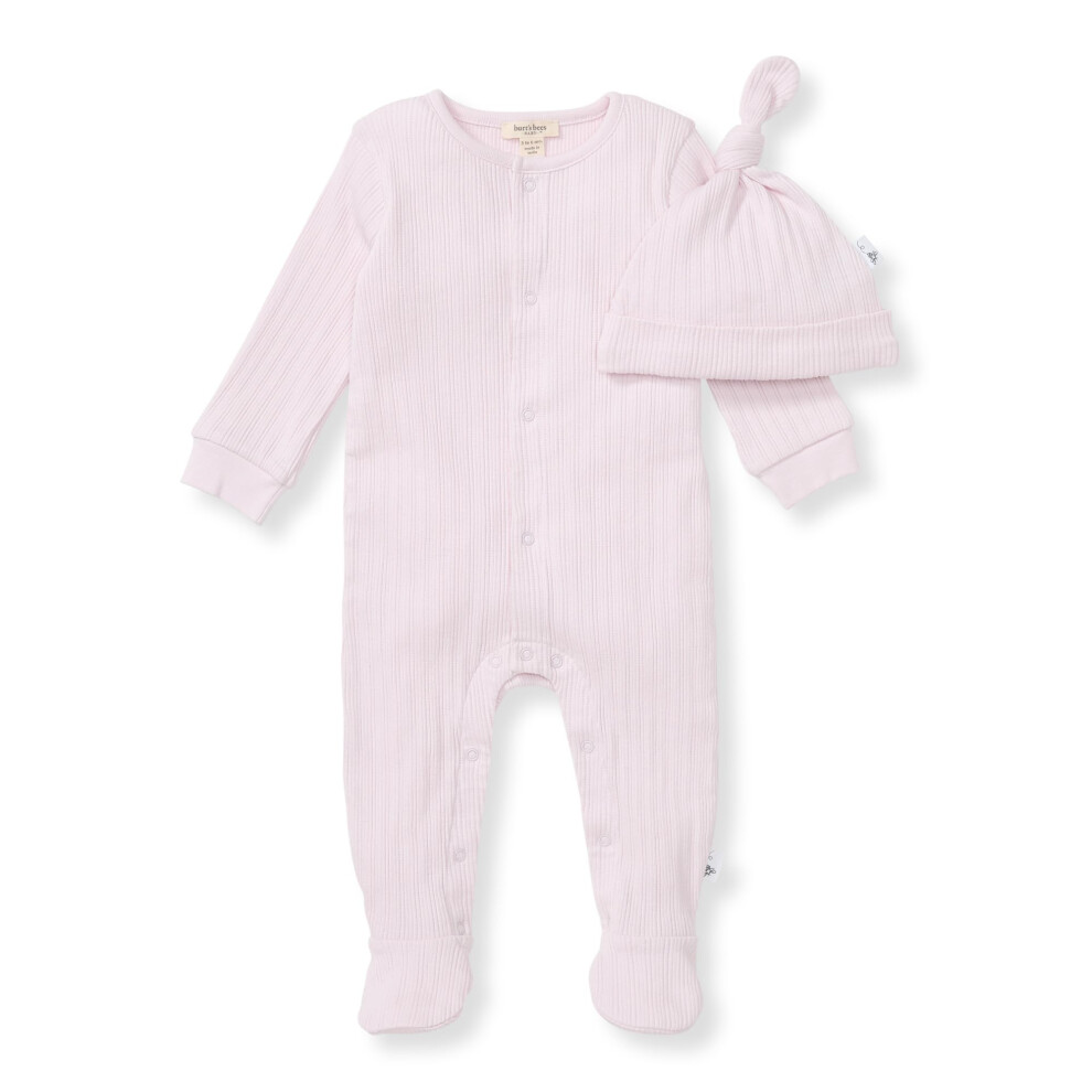 Burt's Bees Baby Baby Girls Romper - 100% Organic Cotton  One-Piece Shortall Girl Outfit for Sizes Newborn to 24 Months