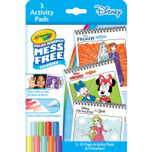 Crayola Disney Color Wonder -paketti (3 kpl) Sotkuttomia aktiviteettilehti it ja tusseja V rityskirja Disney-lahja lapsille 3+