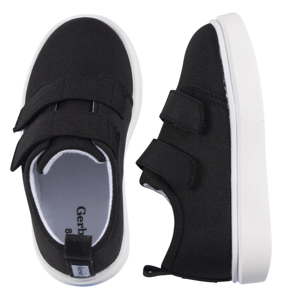 Gerber Kids Sneakers Crib Shoes Newborn Infant Toddler Neutral Boy Girl First Walker  Black  11 US Unisex
