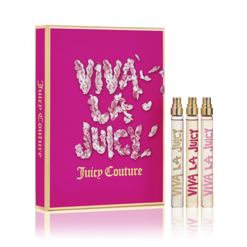 3 Piece Fragrance Set Viva La Juicy Eau de Parfum  Women's Perfume Set Includes Three Spray Pen Perfumes - Floral & Sweet Travel Perfume for Women