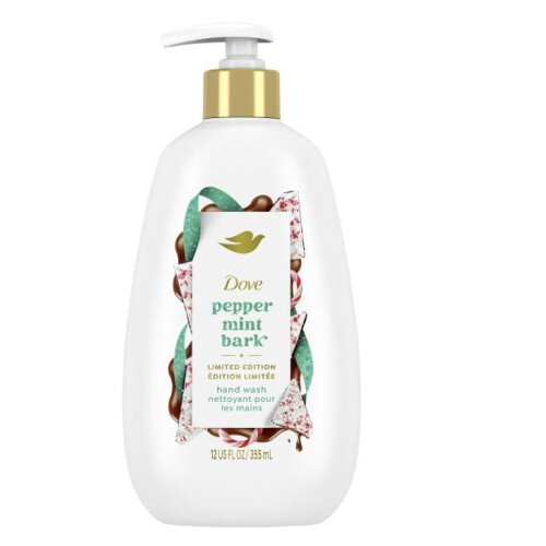 Dove Sabonete Líquido de Natal, Peppermint Bark, 2 un./340 g