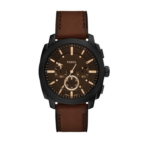 Fossil Machine de fossile Chronographe Chronographe Brown Leather Watches