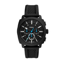 Orologio da uomo Fossil con cronografo automatico in silicone nero