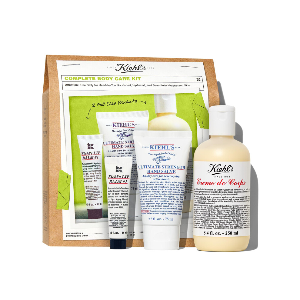 Kiehl's Body Care Gift Set - $73 Value Including Non-Greasy Body Lotion  Moisturizing Hand Lotion  and Hydrating Lip Balm for Hydrated Skin