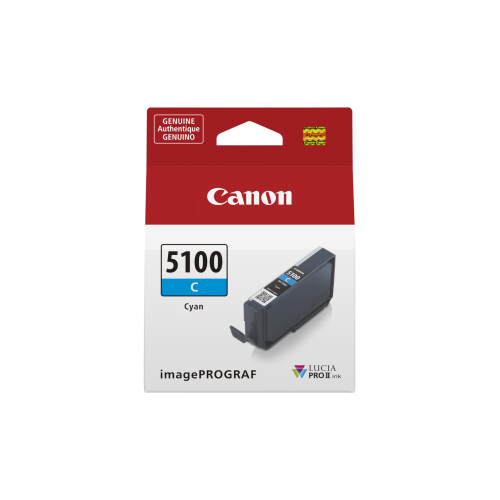 Canon Γνήσιο δοχείο κυανού μελανιού Canon PFI-5100 συμβατό με τους εκτυπωτές ImagePROGRAF PRO-310