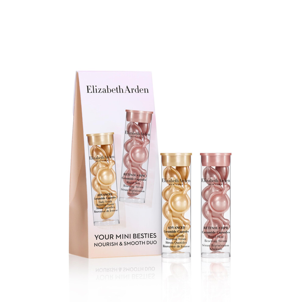 Elizabeth Arden Mini Besties  Advanced Ceramide and Retinol + HPR Face Serum Capsules  Anti-Aging Travel Size Skincare  Wrinkle Reducing & Firming  14