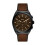 Regarder en cuir marron Everett Chronograph de Fossile Men's Men 1