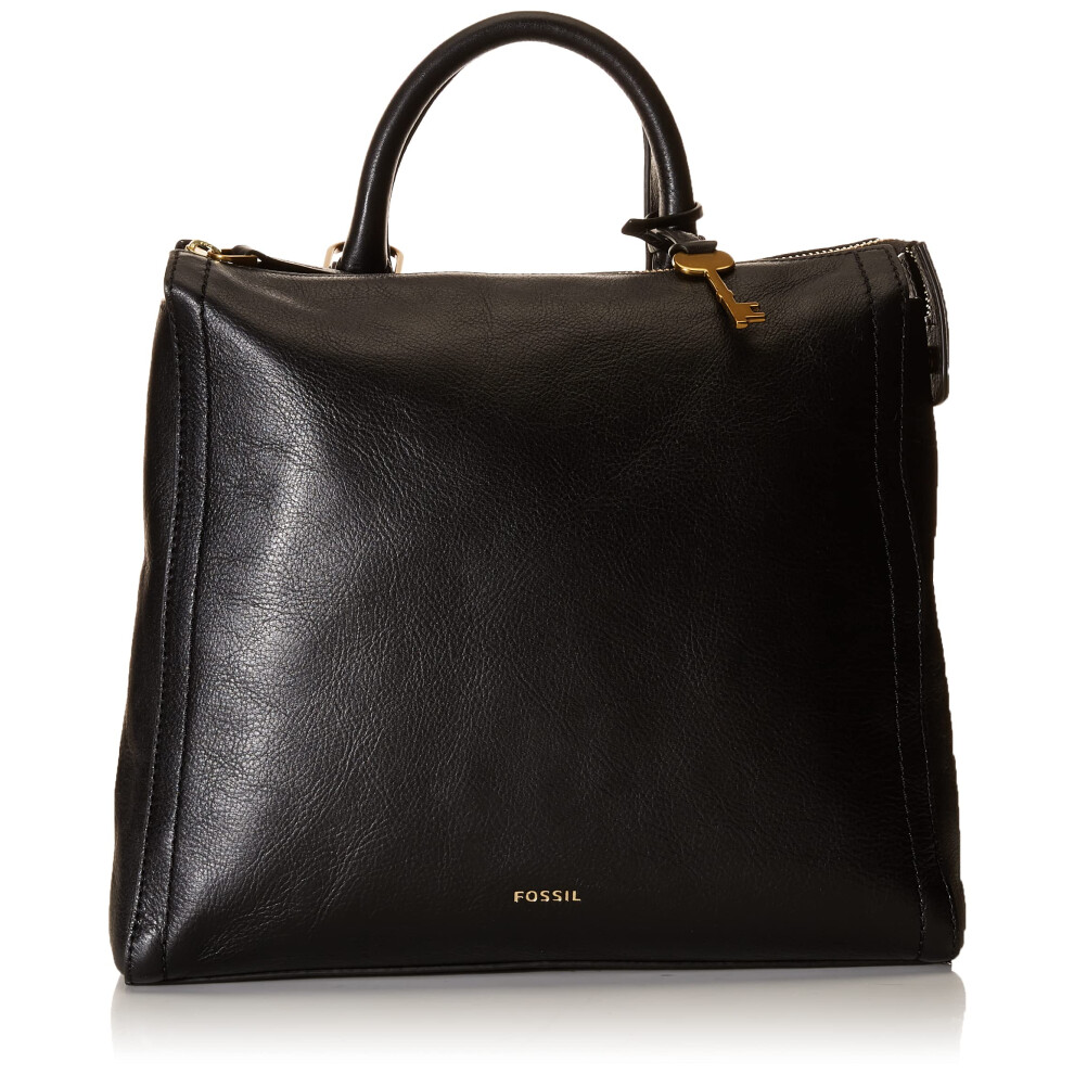 Fossil Women's Parker Eco Leather Convertible Large Backpack Purse Handbag  Black (Model: ZB1515001)