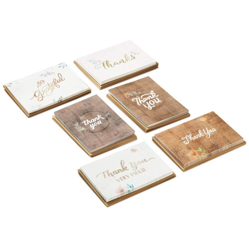 Hallmark Dankeskarten-Sortiment    Rustic Flowers    (48 Dankeskarten mit Umschl  gen) 2