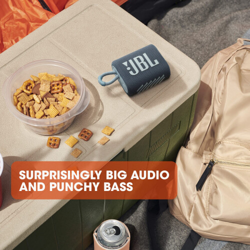 JBL JBL - GO3 Portable Waterproof Wireless Speaker - Black (Renewed) 2