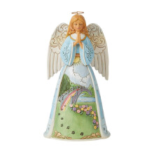Enesco Jim Shore Heartwood Creek Rainbow Bridge Kisllat gyszos Angyal szobrocska - Kogyanta Kzzel ksztett Festett Gyujtheto Dszfigurk Lakberen