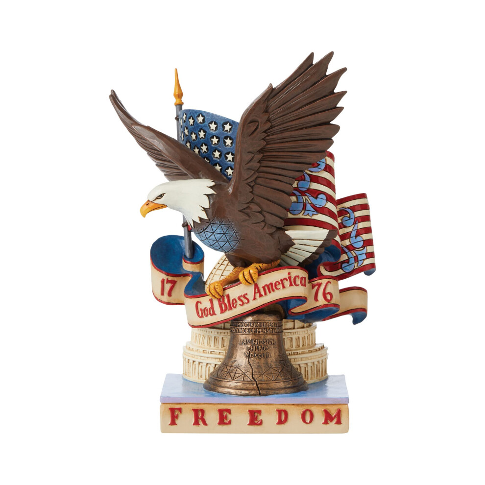 Figurine Enesco Jim Shore Heartwood Creek Patriotic Freedom Eagle 1776 20 cm Multicolore