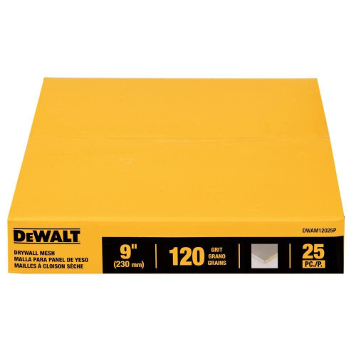 DeWalt DEWALT Πλέγμα Γυψοσανίδας 9 ιντσών. Συσκευασία των 25 τεμαχίων 120G (DWAM12025P) 1