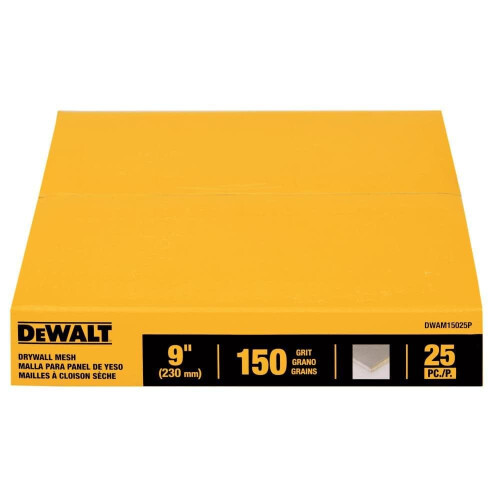 DeWalt Πλέγμα γυψοσανίδας DEWALT 9 ιντσών. Συσκευασία των 25 τεμαχίων των 150 γρ. (DWAM15025P) 1