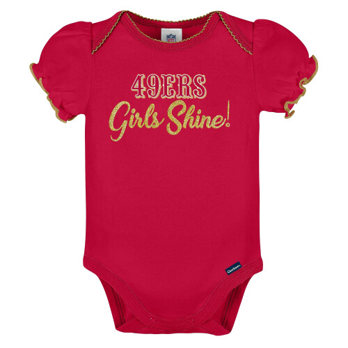 Gerber Gerber Baby-M   dchen NFL 3er-Pack Kurzarm-Einteiler-Body, Teamfarbe, 6   12 Monate 2