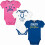Gerber Gerber Baby-M   dchen NFL 3er-Pack Kurzarm-Einteiler, Body, Teamfarbe, 18 Monate 1