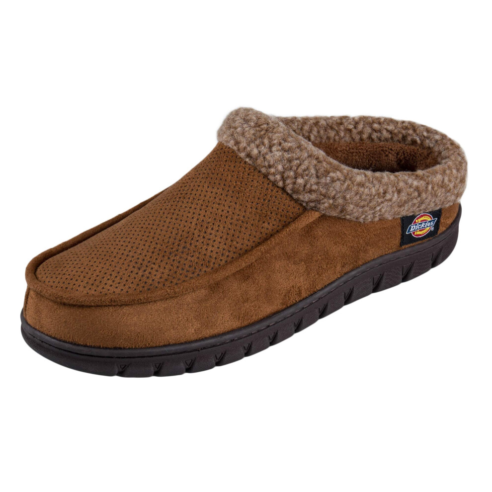 Dickies Men's Open and Closed Back Memory Foam Slippers with Indoor/Outdoor Sole  Medium Tan