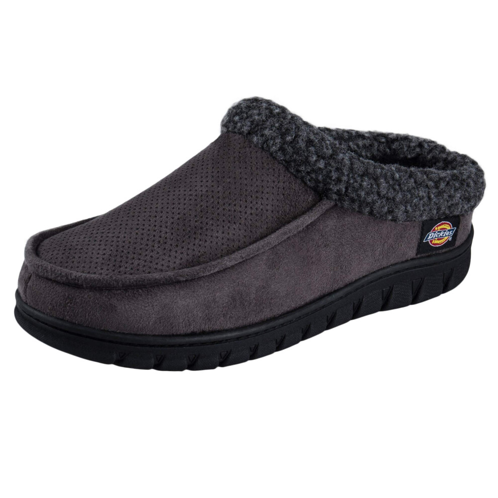 Dickies Men's Open and Closed Back Memory Foam Slippers with Indoor/Outdoor Sole  Medium Grey  2X-Large