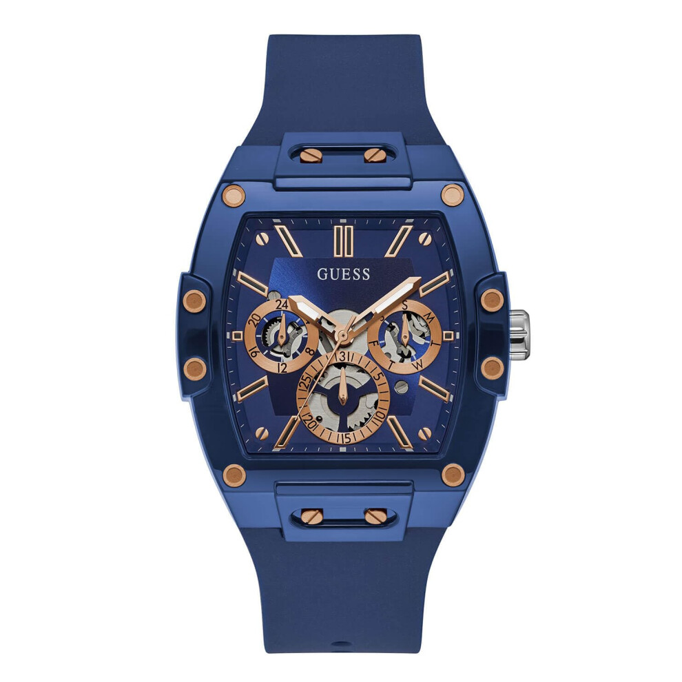 Montre    quartz analogique GUESS pour homme avec bracelet en silicone GW0203G7