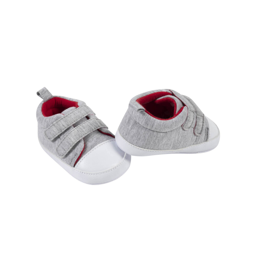 Gerber Unisex Baby Sneakers Crib Shoes Newborn Infant Toddler Neutral Boy Girl Grey Neutral 6-9 Months