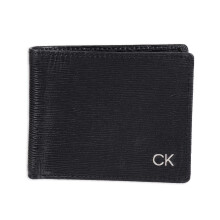 Calvin Klein Men's RFID Leather Minimalist Bifold Wallet  Black Slimfold  One Size