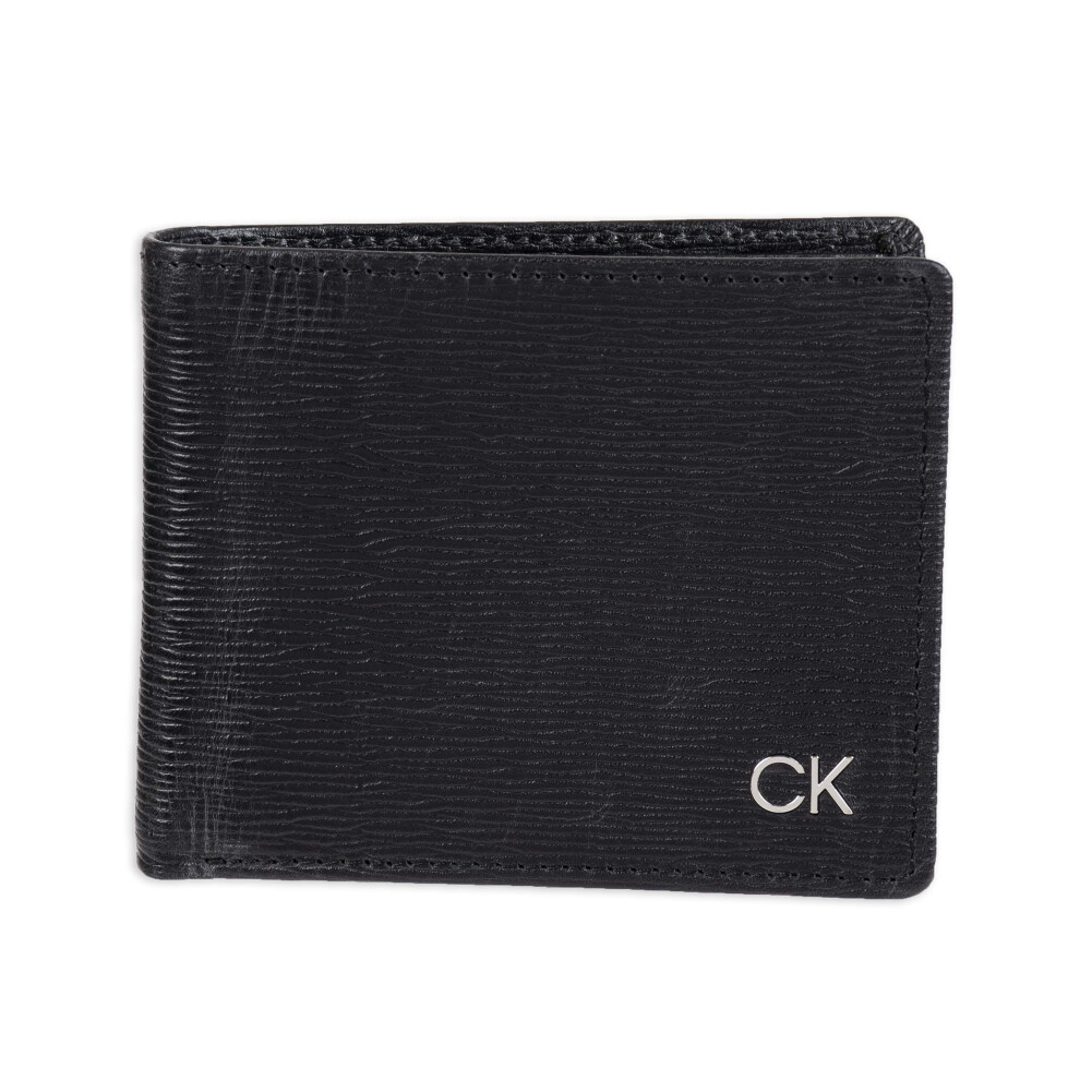 Calvin Klein Men's RFID Leather Minimalist Bifold Wallet Black Slimfold One Size