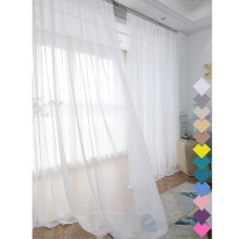 Window White Sheer Curtains 84 Inches Long 2 Panels Sheer White Curtains Clear Curtains Basic Rod Pocket Panel other Beige Grey Purple Pink 63 72 95 1