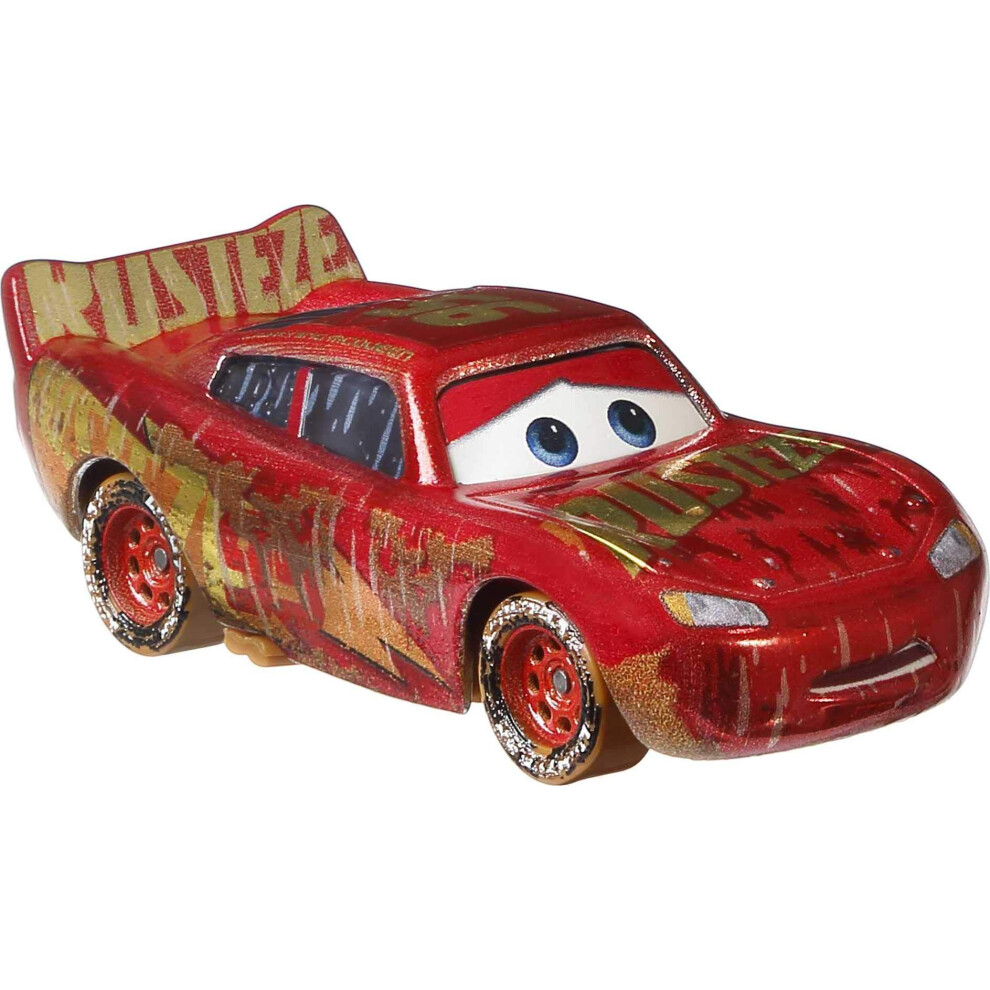Disney Cars And Pixar Cars Die-Cast Singles Muddy Rusteze Racing Center Lightning Mcqueen 1:55 Scale Fan Favorite Character Vehicles Gift For Kids A
