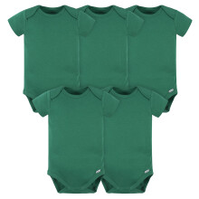 gerber Baby 5 Pack Onesies Multi-Packs Bundle Interlock 180 gsm Kelly green 12 Months