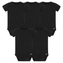 Gerber Unisex Baby 5 Pack Onesies Multi-Packs Bundle Interlock 180 GSM Shirt Black 12 m?neder os
