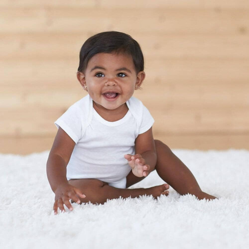 Gerber Gerber Baby 5 Pack Onesies Multi-Packs Interlock 180 GSM, Branco, 3-6 Meses 1