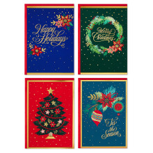 Hallmark Julkort Assortiment, Festliga Folie (40 Kort och Kuvert)