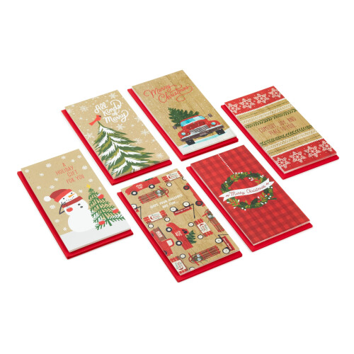 Hallmark Weihnachtsgeschenkkartenhalter oder Geldhalter-Sortiment, rustikal (36 Karten mit Umschl  gen) 2