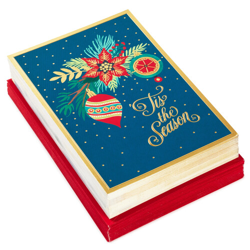 Hallmark Weihnachtskarten Sortiment, Festliche Folie (40 Karten und Umschläge) 2